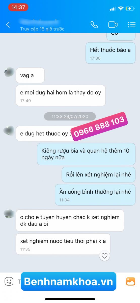Phản hồi chữa bệnh lậu uy tín -29-23 Phản hồi chữa bệnh lậu uy tín -29-23